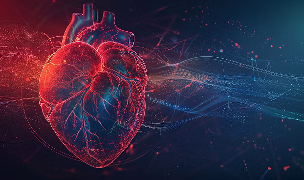 Cardiovascular measurement overview showing Koneksa's framework across cardiac physiology, mobility, imaging, biomarkers, and PROs